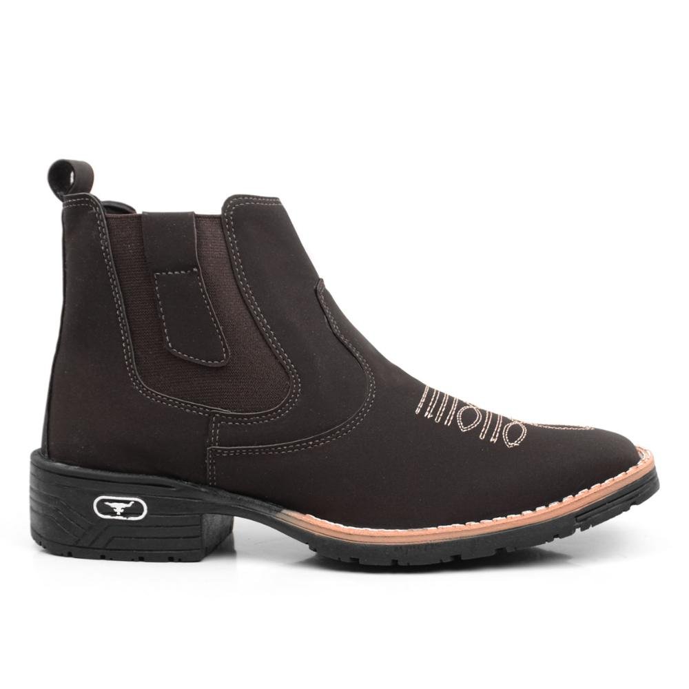 Bota Masculina Chelsea Confortável Marrom 2