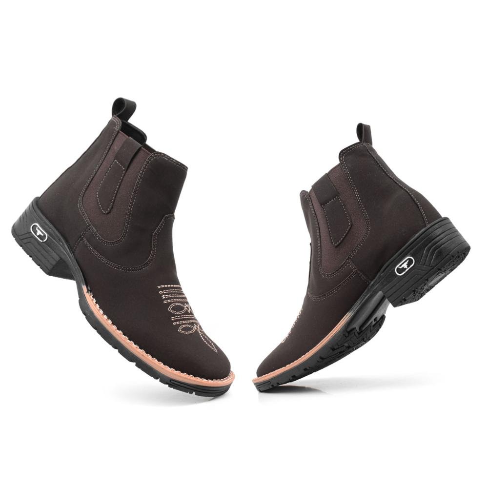 Bota Masculina Chelsea Confortável Marrom 5