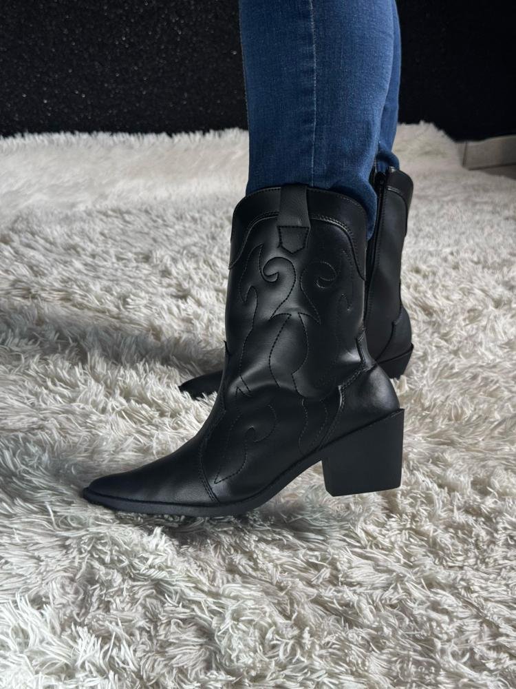 Bota Montaria Texana Feminina Preto 5