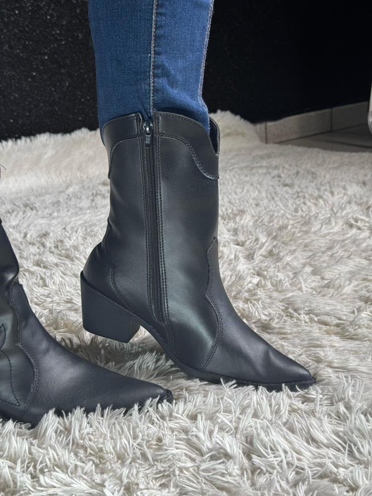 Bota Montaria Texana Feminina Preto 6