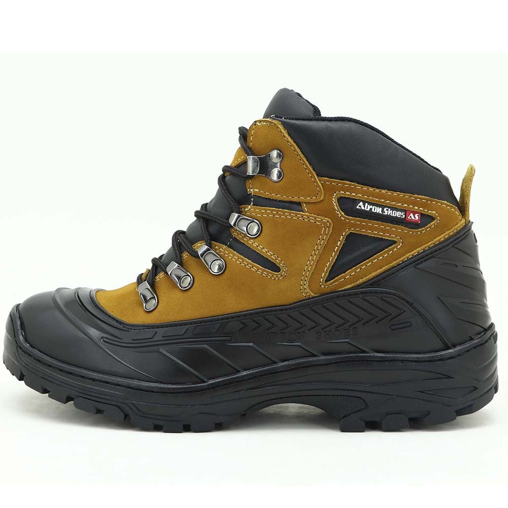 Bota Coturno Adventure Atron Shoes com Cadarço Sola Robusta Detalhada Amarelo 3