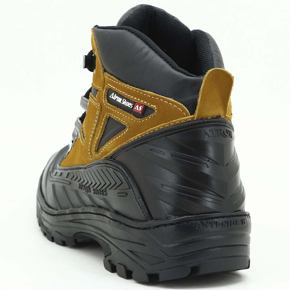 Bota Coturno Adventure Atron Shoes com Cadarço Sola Robusta Detalhada Amarelo 4