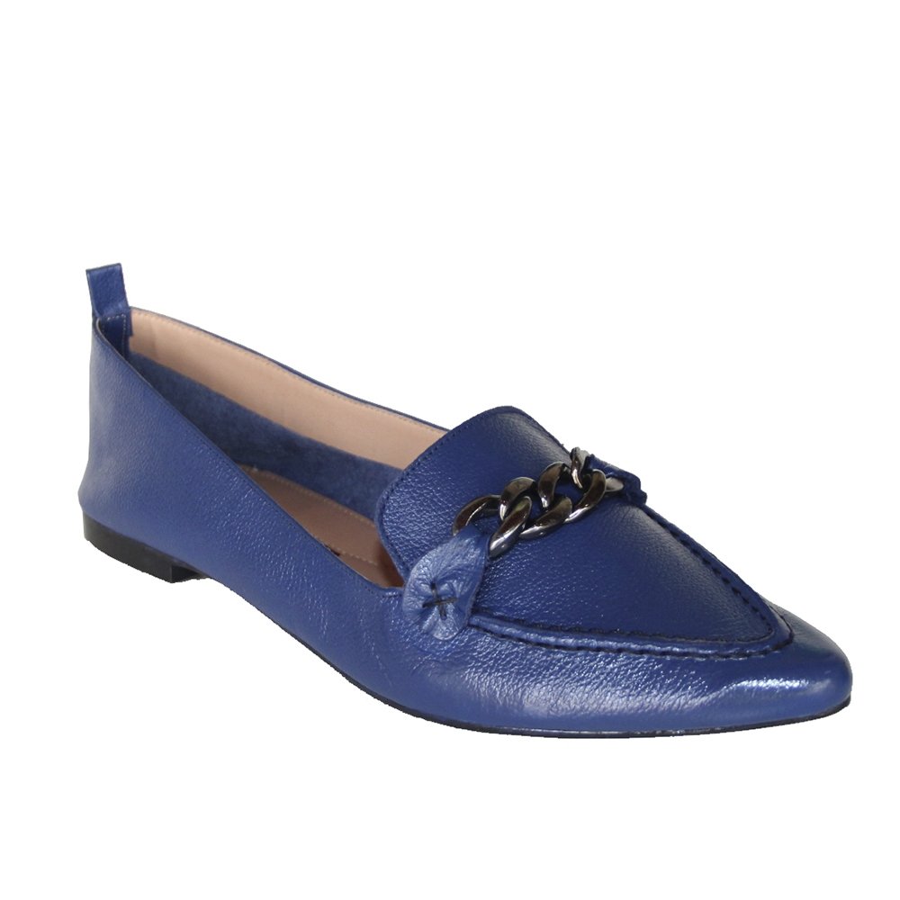 Mocassim Ana Elisa ANA ELISA BICO FINO Feminino Azul 2