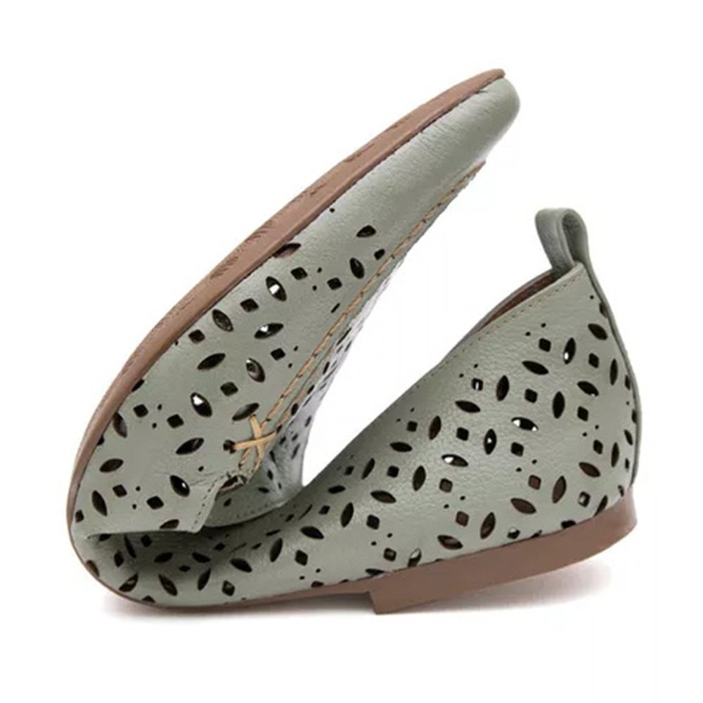 Sapatilha Bico Fino Maleável Krn Shoes Com Costura Reforçada Estilosa Verde 3