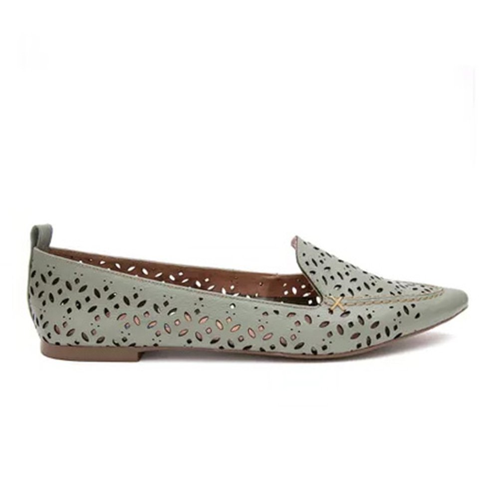 Sapatilha Bico Fino Maleável Krn Shoes Com Costura Reforçada Estilosa Verde 4