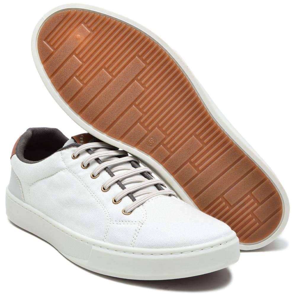 Tênis Sapatênis Masculino Lona Cadarço Sapatênis Adulto Casual Dia a Dia Branco 4