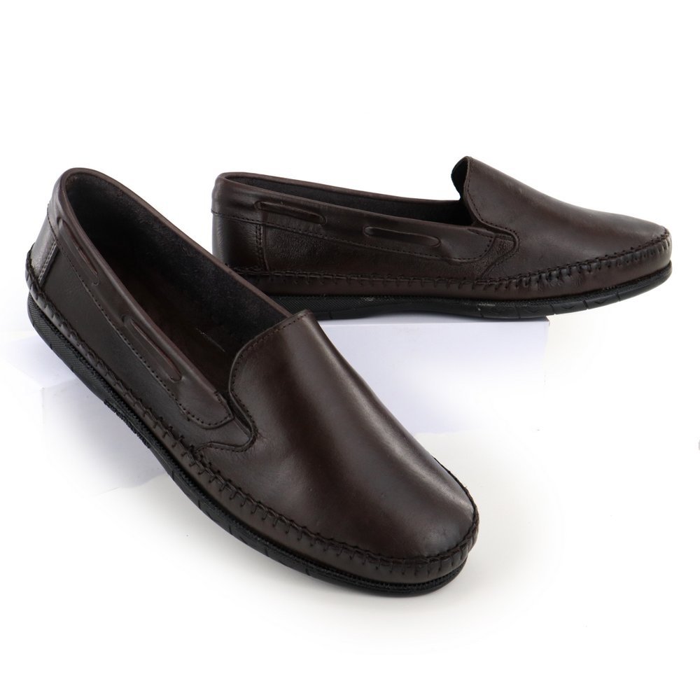 Sapato Casual Mocassim Feminino Sapatilha Couro Resistente Marrom 3