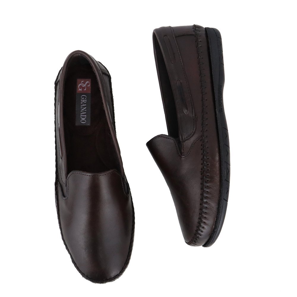 Sapato Casual Mocassim Feminino Sapatilha Couro Resistente Marrom 4