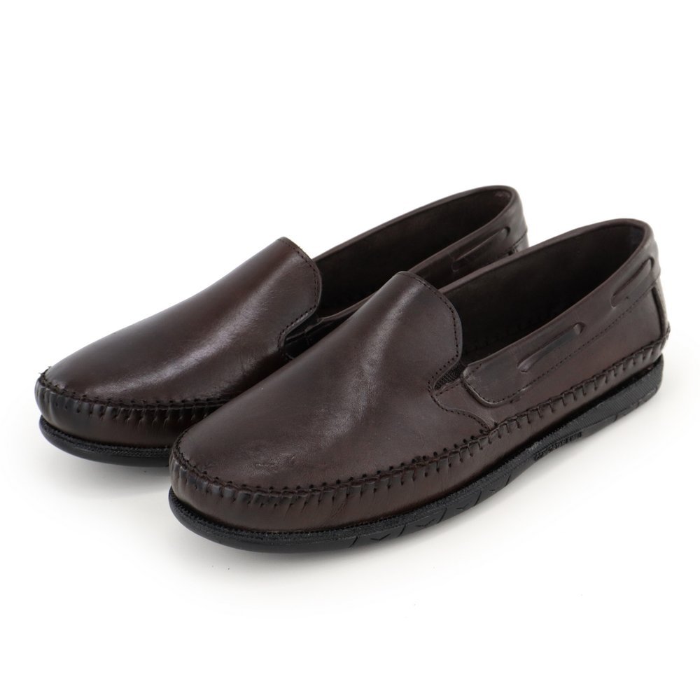 Sapato Casual Mocassim Feminino Sapatilha Couro Resistente Marrom 10