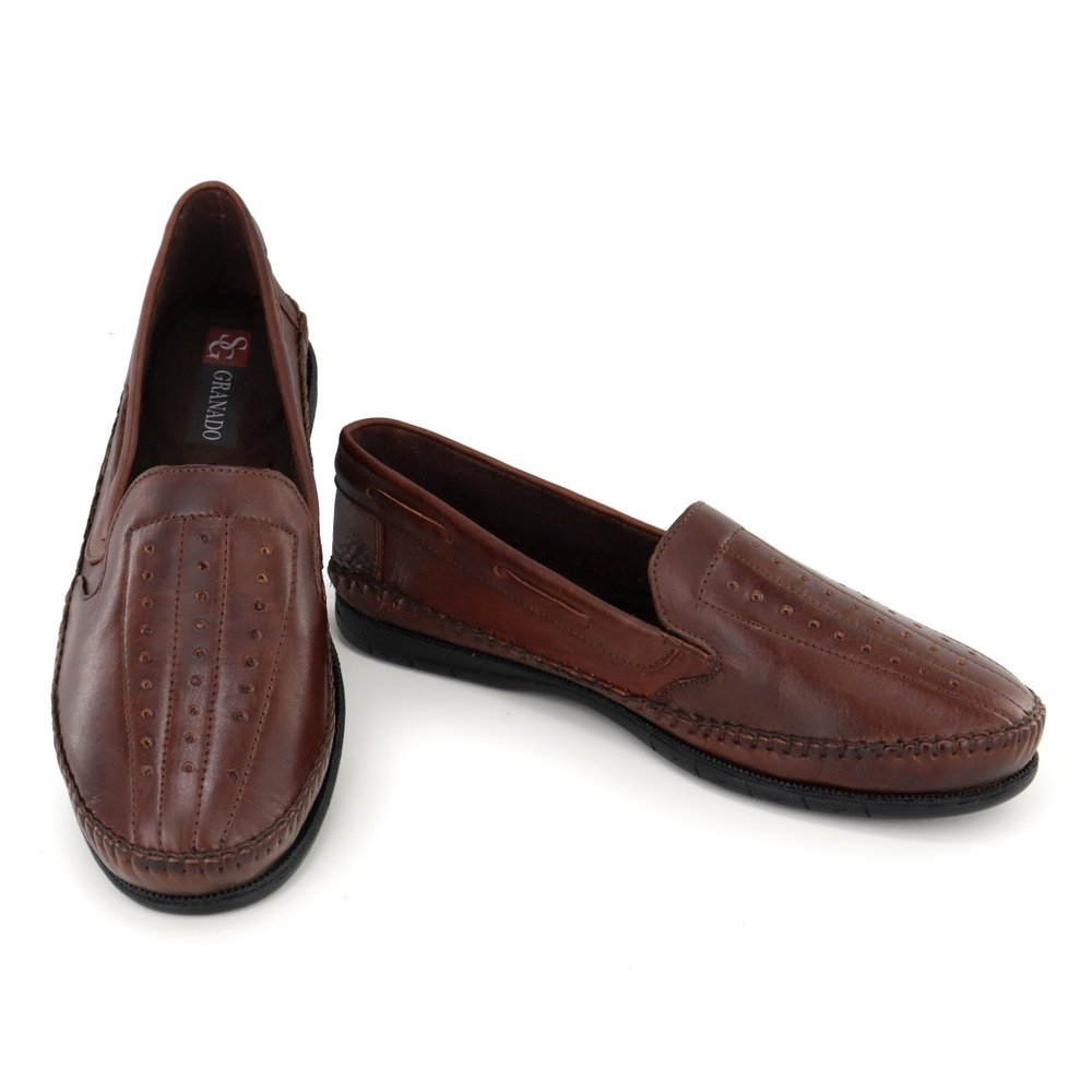Mocassim Masculino Couro Confortável Sapatilha Masculina Macia Marrom 3