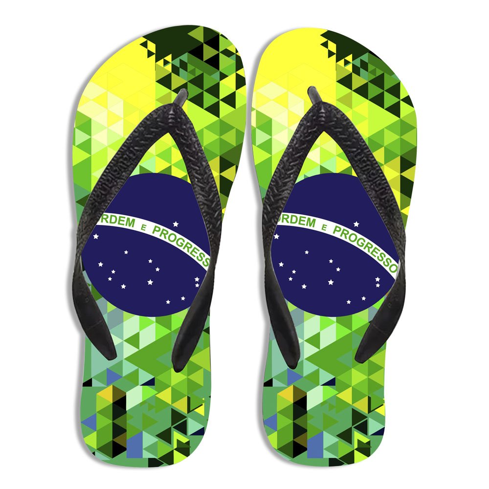 Chinelo Casual Yoyo Store com Estampa Abstrata e Sola Borracha Confortavel Verde 2