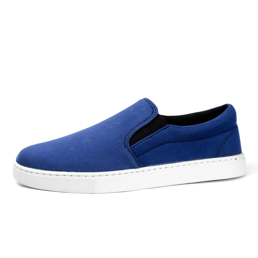 Tênis Slip On Yoyo Store Elástico Detalhe Costuras Lateral e Sola Borracha Azul 5