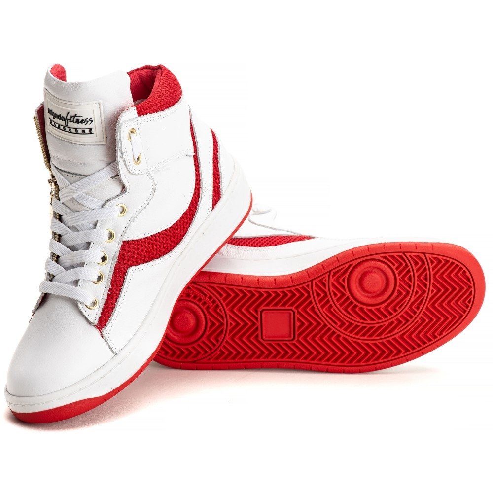 Tenis Fitness Feminino Couro Cano Curto Academia Treinos Sola Leve com Cadarço Estilo e Conforto Branco 3