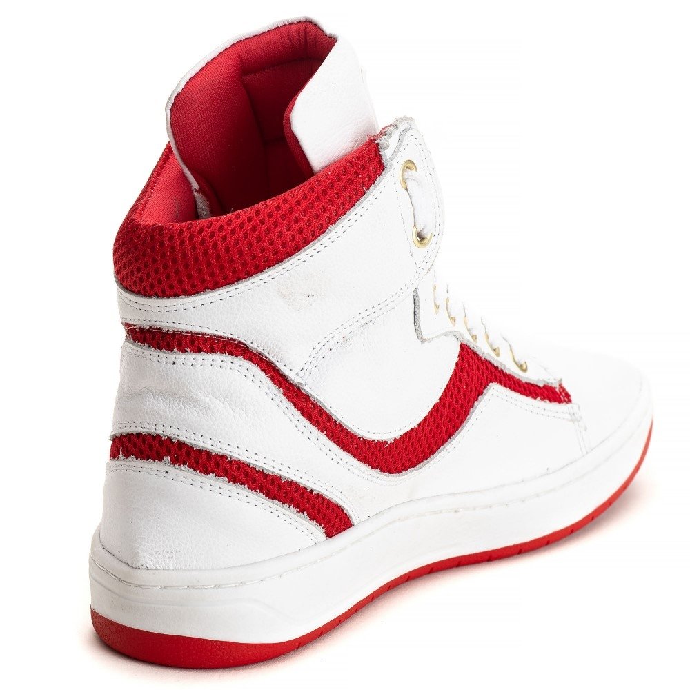 Tenis Fitness Feminino Couro Cano Curto Academia Treinos Sola Leve com Cadarço Estilo e Conforto Branco 6