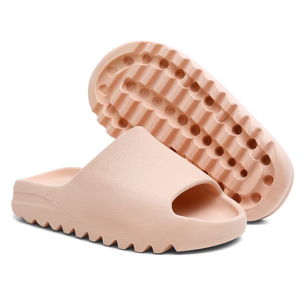 Chinelo Nuvem Slide Feminino Estilo Moderno Super Confortável Dia a Dia Bege 2