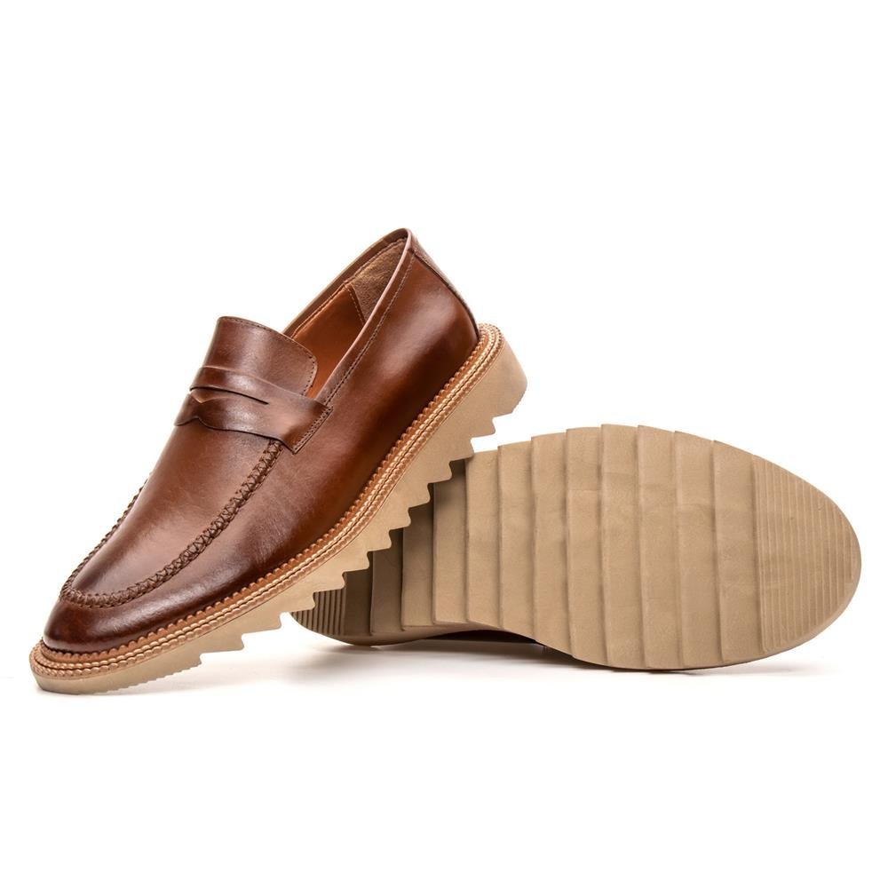Sapato Casual M&D Store ABERTO COSTURA MAN Masculino 2959 Marrom 2