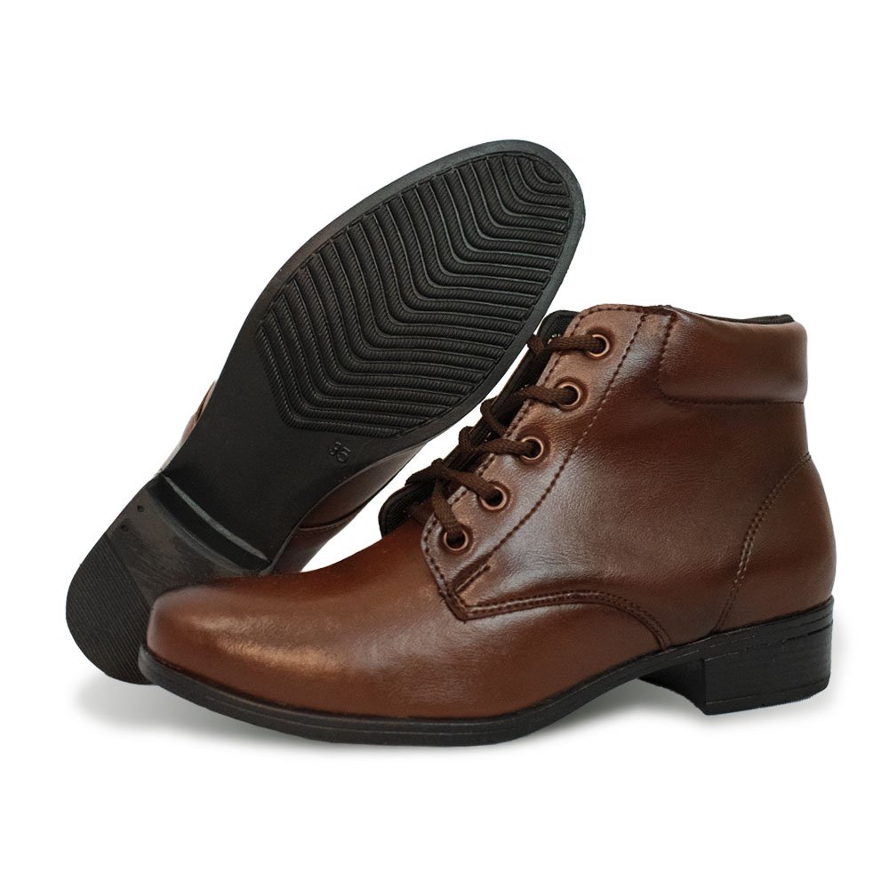 Bota M&D Store Cano Curto Casual Feminino Marrom 2