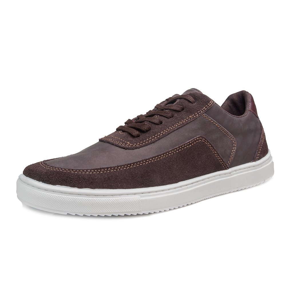 Tênis Casual M&D Store Com Detalhes De Recortes Em Seu Cabedal Marrom 2