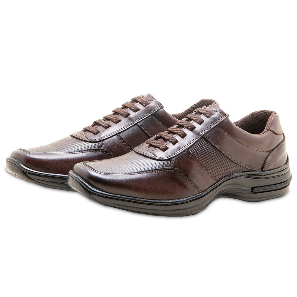 Sapato Casual Conforto M&D Store Detalhes Recortes e Com Cadarço