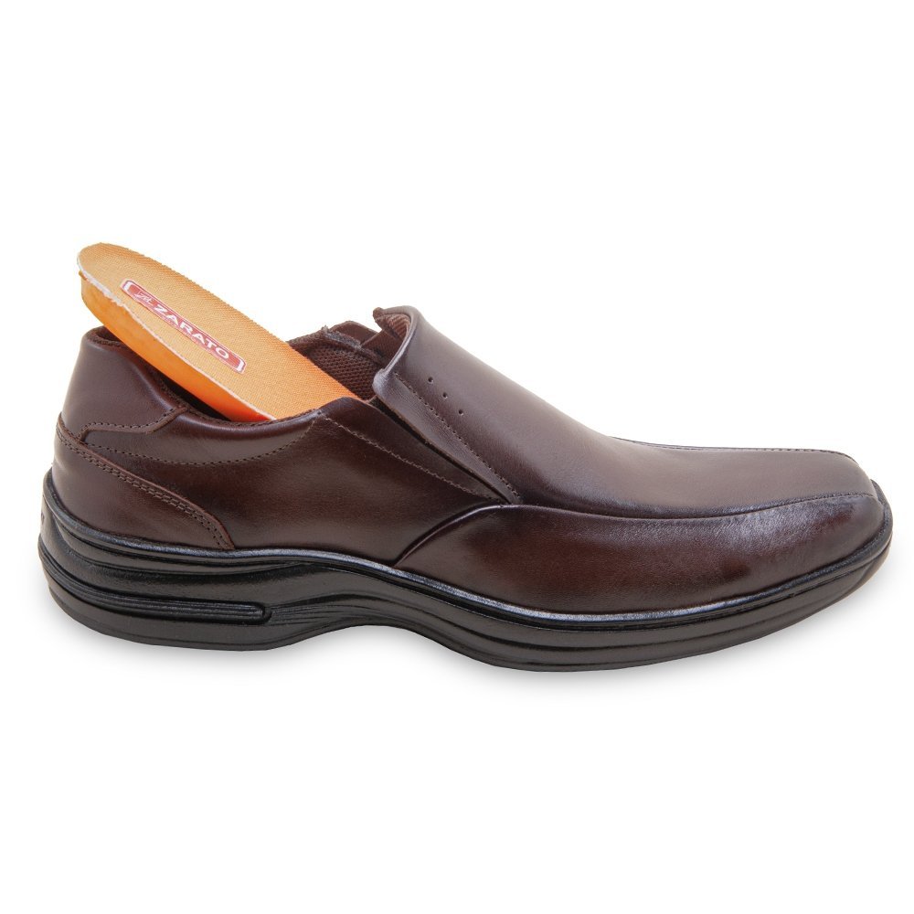 Sapato Casual Em Couro Ultra Conforto M&D Store Sola Costurada Marrom 3
