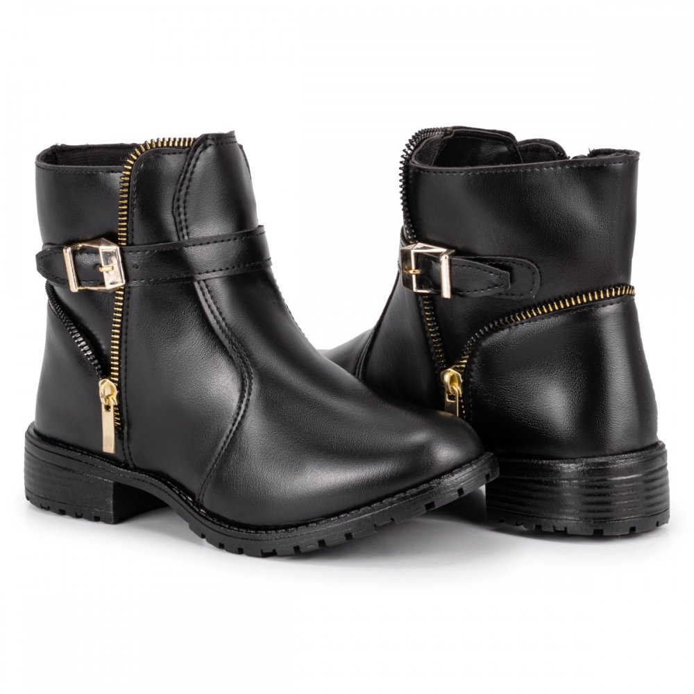 Bota Cano Curto Confortável M&D Store Que Traz Delicadeza Preto 3