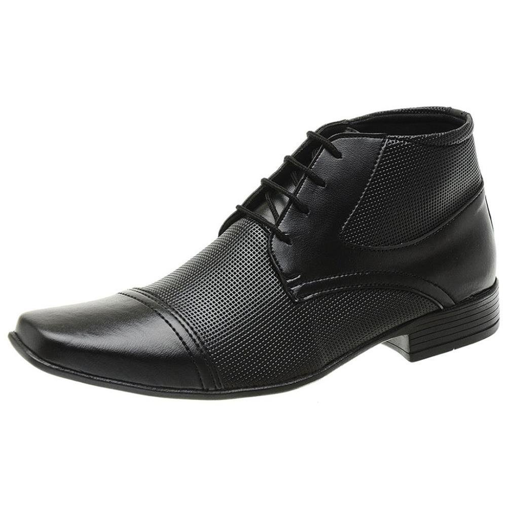 Bota M&D Store Social Cano Curto Masculino Preto 1