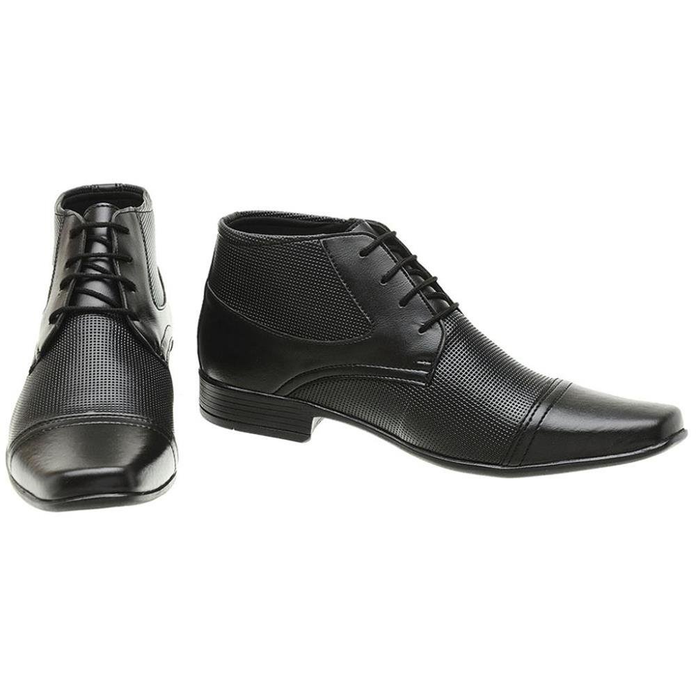 Bota M&D Store Social Cano Curto Masculino Preto 2
