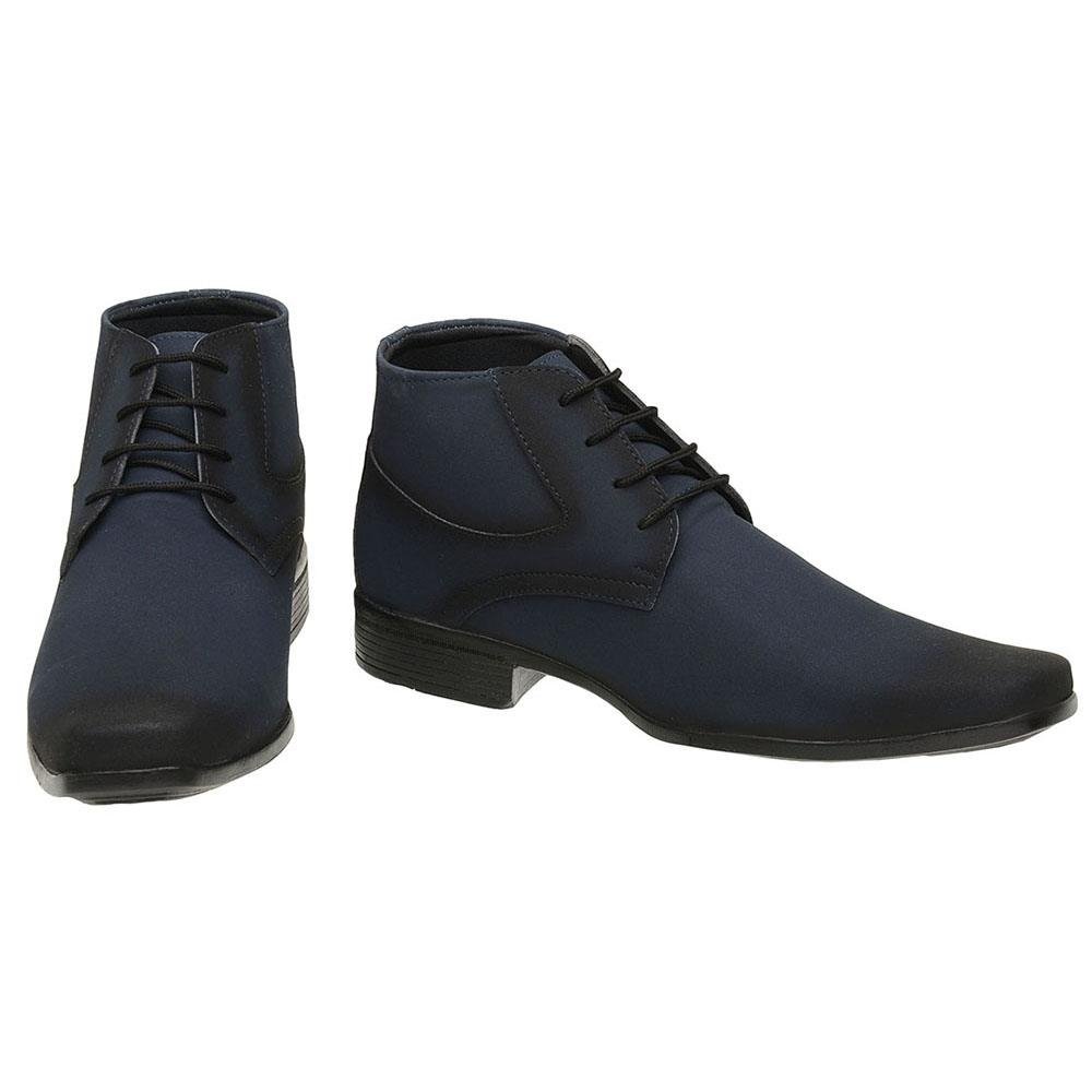 Bota Casual Cano Curto Com Cadarço M&D Store Básica e Estilosa Azul 2