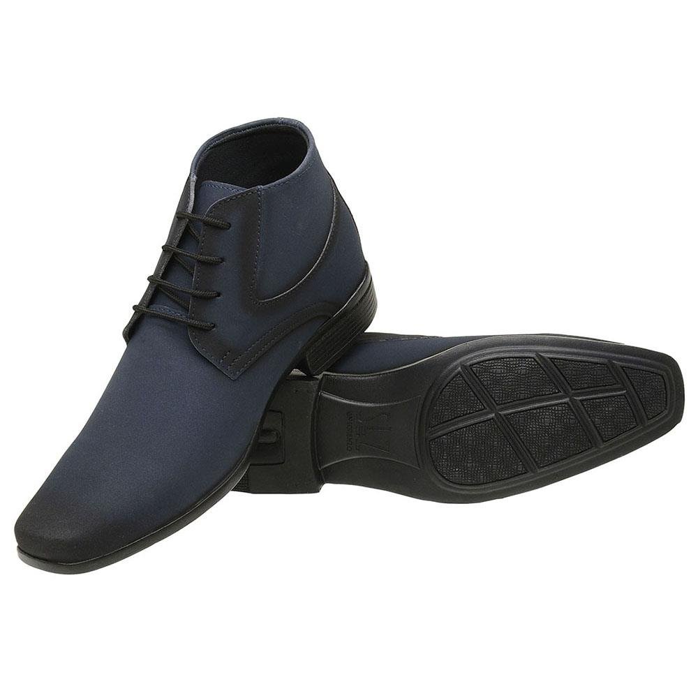Bota Casual Cano Curto Com Cadarço M&D Store Básica e Estilosa Azul 3