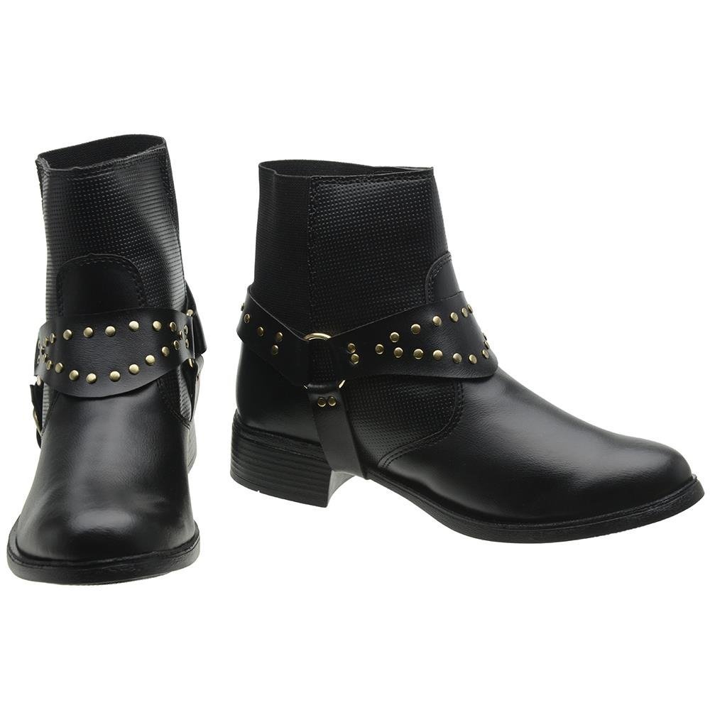 Bota M&D Store Cano Curto Feminino Preto 2