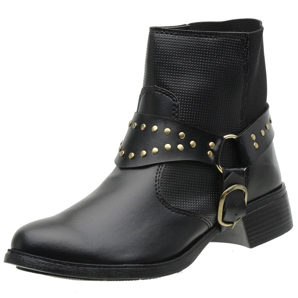 Bota M&D Store Cano Curto Feminino Preto 4