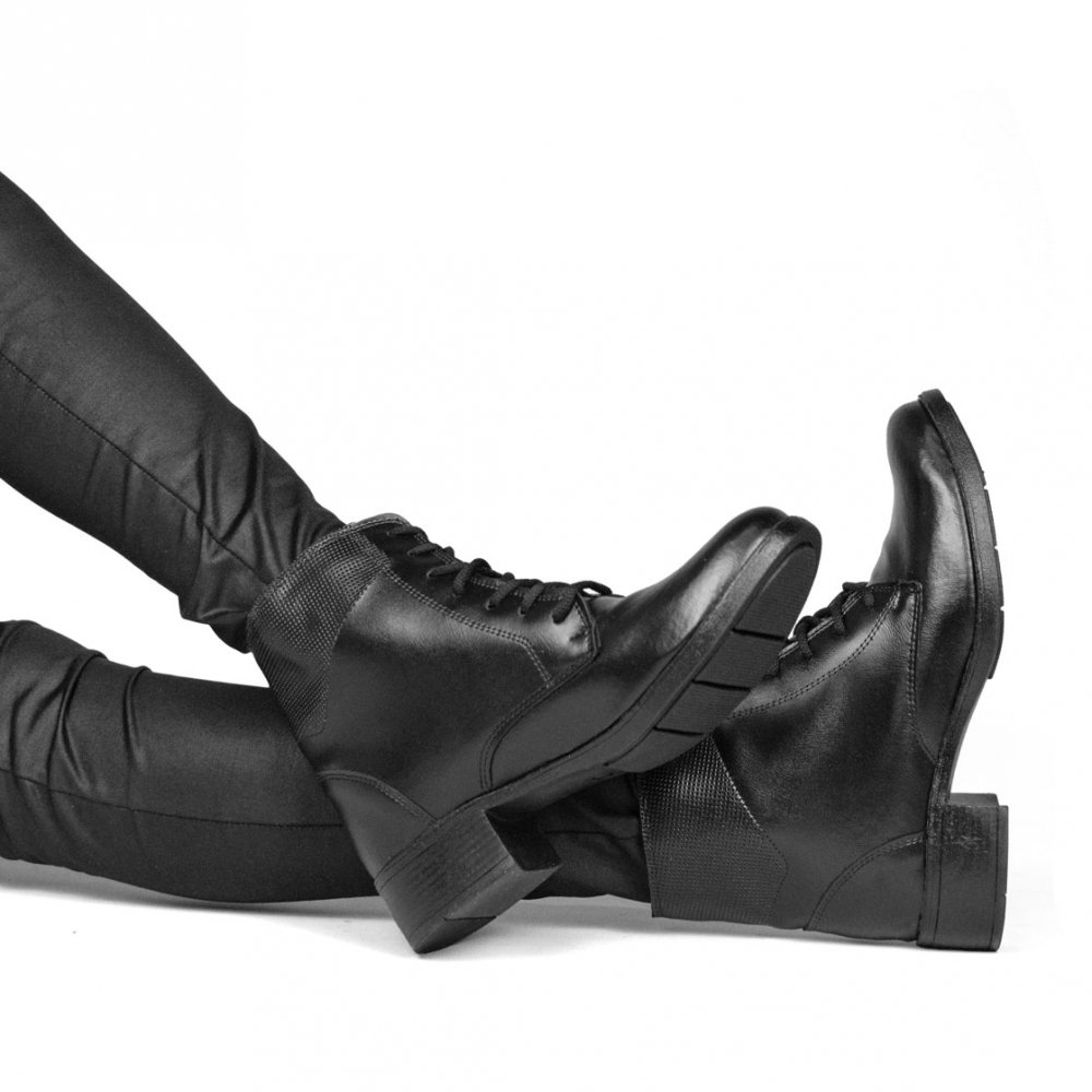 Coturno MD Store Bota Lisa M&D Feminino Preto 4