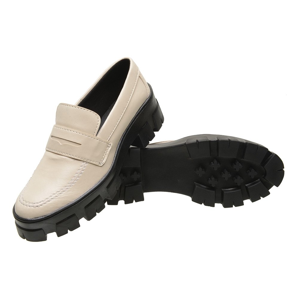 Mocassim Casual Liso M&D Store Costura Reforçada Elegância Sempre Branco 2
