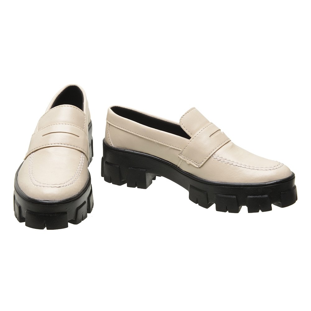 Mocassim Casual Liso M&D Store Costura Reforçada Elegância Sempre Branco 3