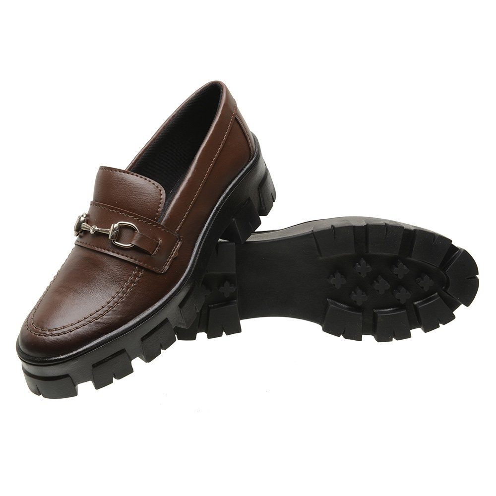 Mocassim MD Store SOLA MACIA TRATORADA Feminino Marrom 2