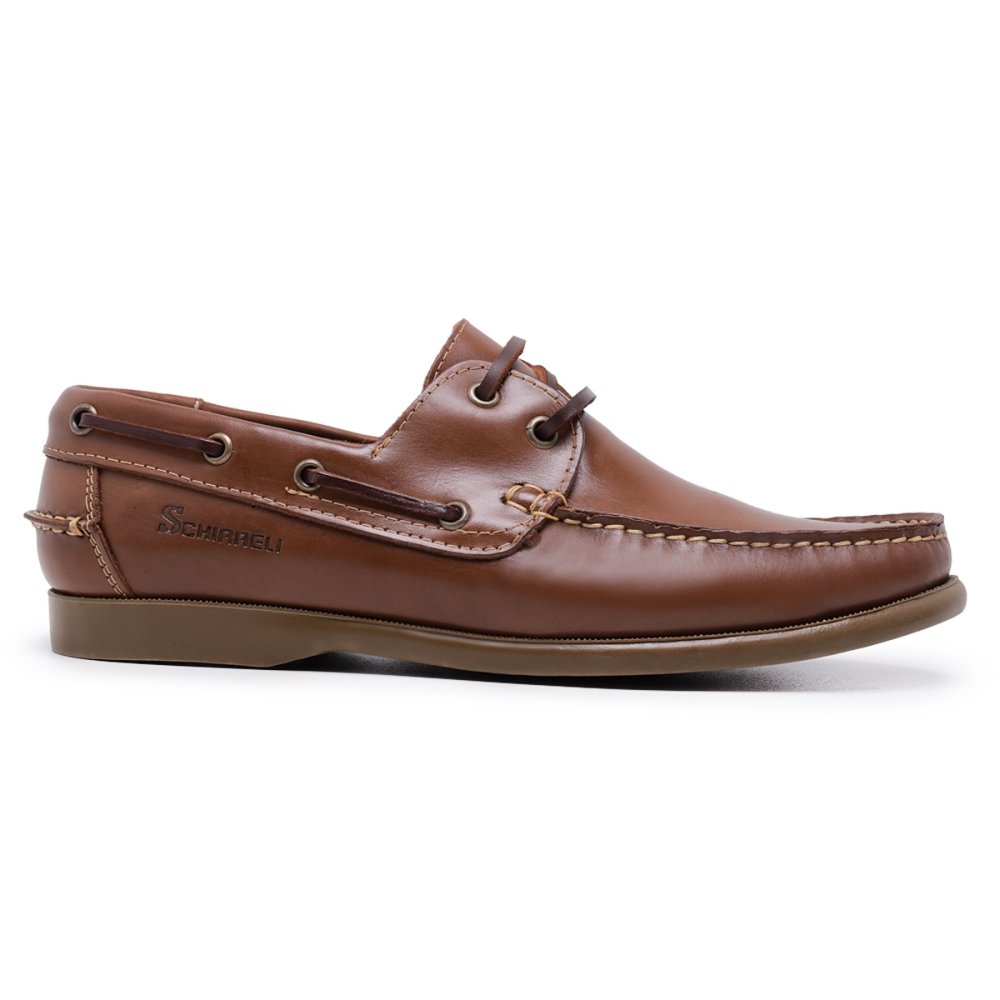 Mocassim Dockside Liso Masculino Em Couro Sola Macia Costura Reforçada Estiloso Marrom 4