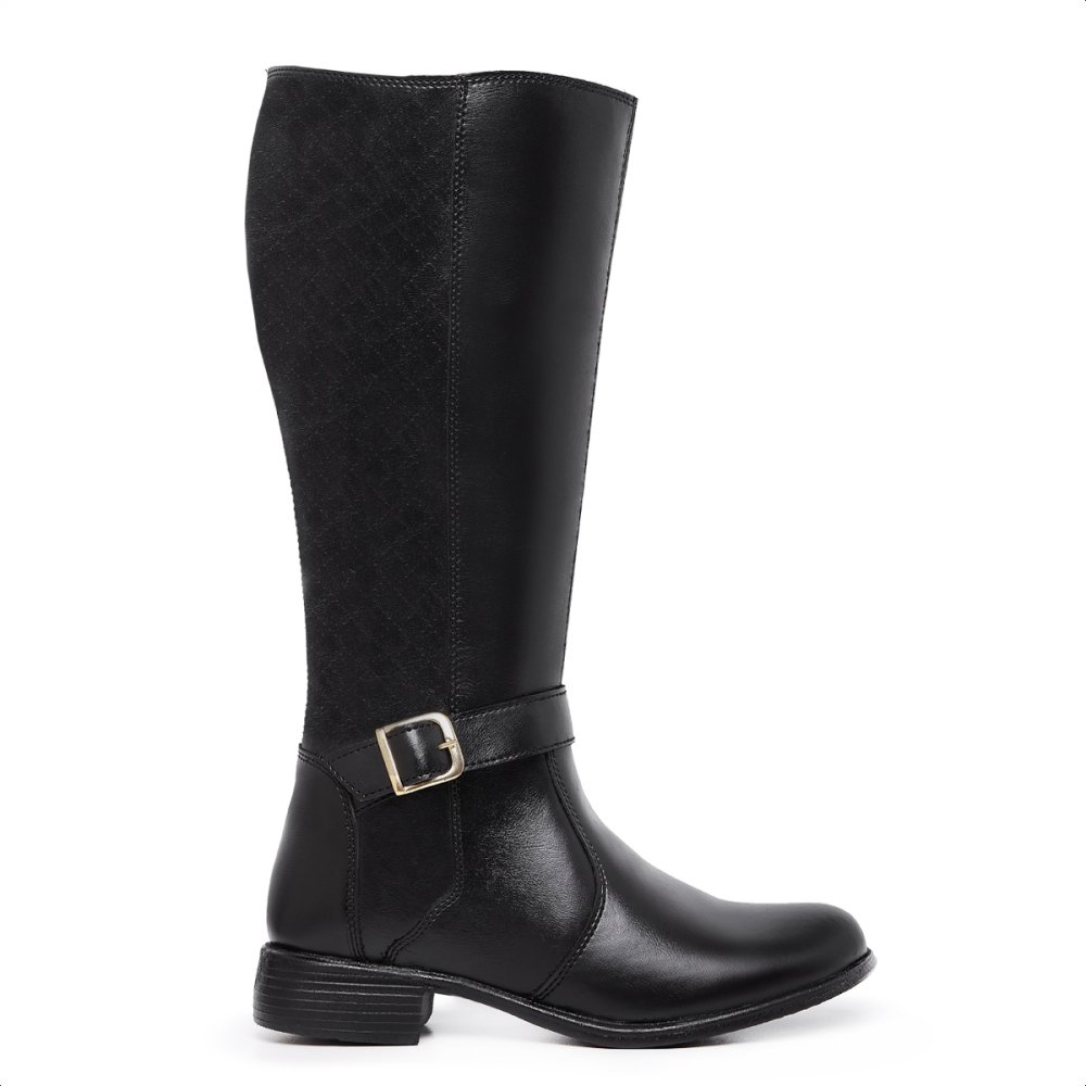 Bota Montaria Feminina Cano Alto Fecho Fivela Lateral Bota Country