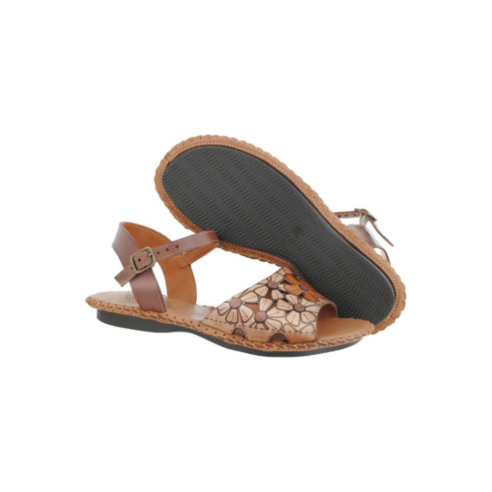 Sandália Ec Shoes Conforto em Couro Feminino Marrom 3