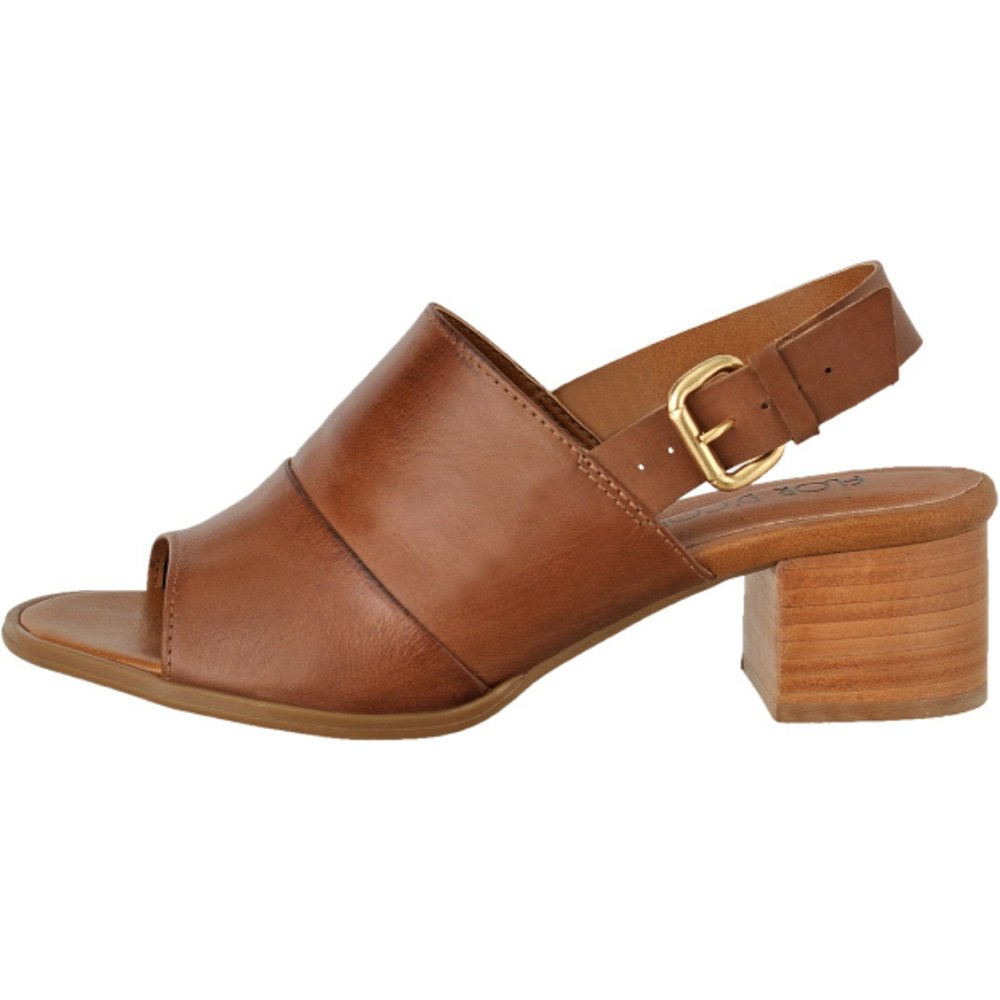 Sandália Ec Shoes Conforto em Couro Feminino Marrom 3