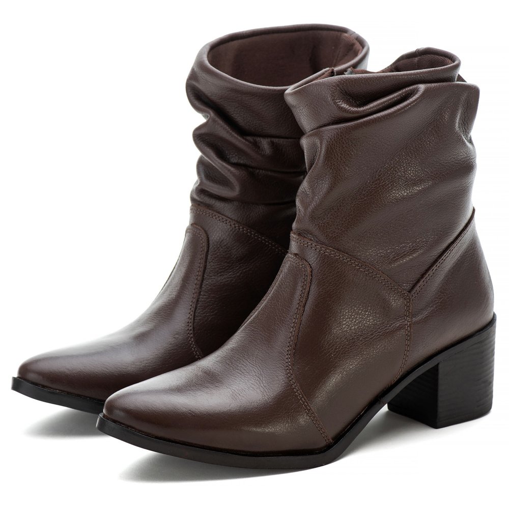 Bota Ec Shoes Cano Curto Masculino Marrom 5