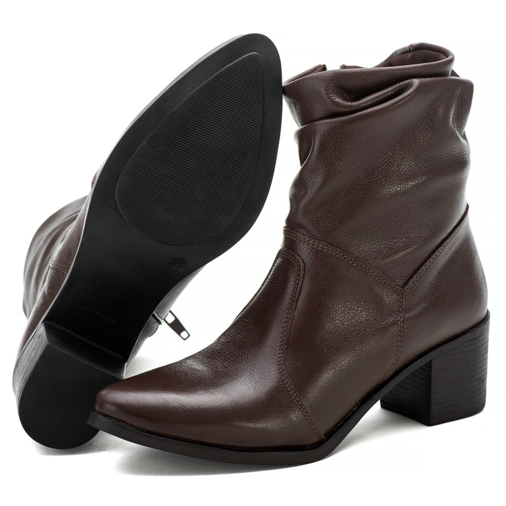 Bota Ec Shoes Cano Curto Masculino Marrom 4