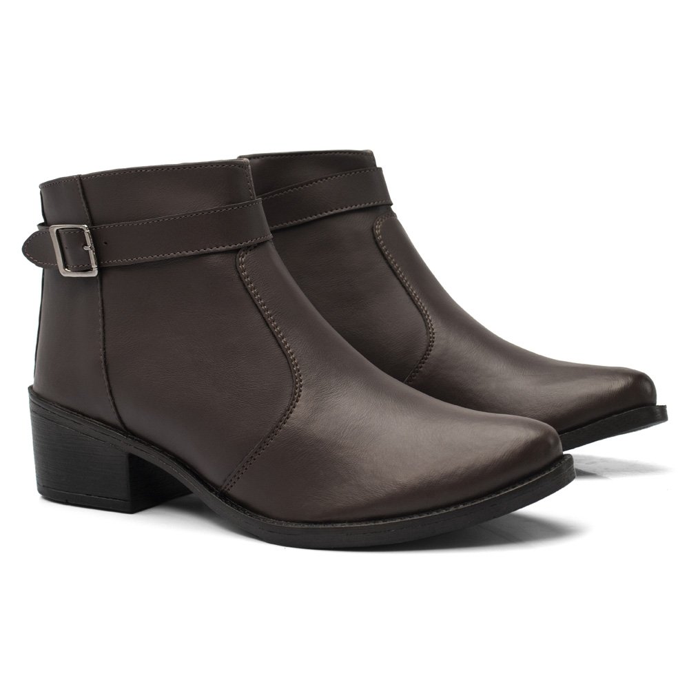 Bota Ec Shoes Cano Curto Masculino Marrom 1