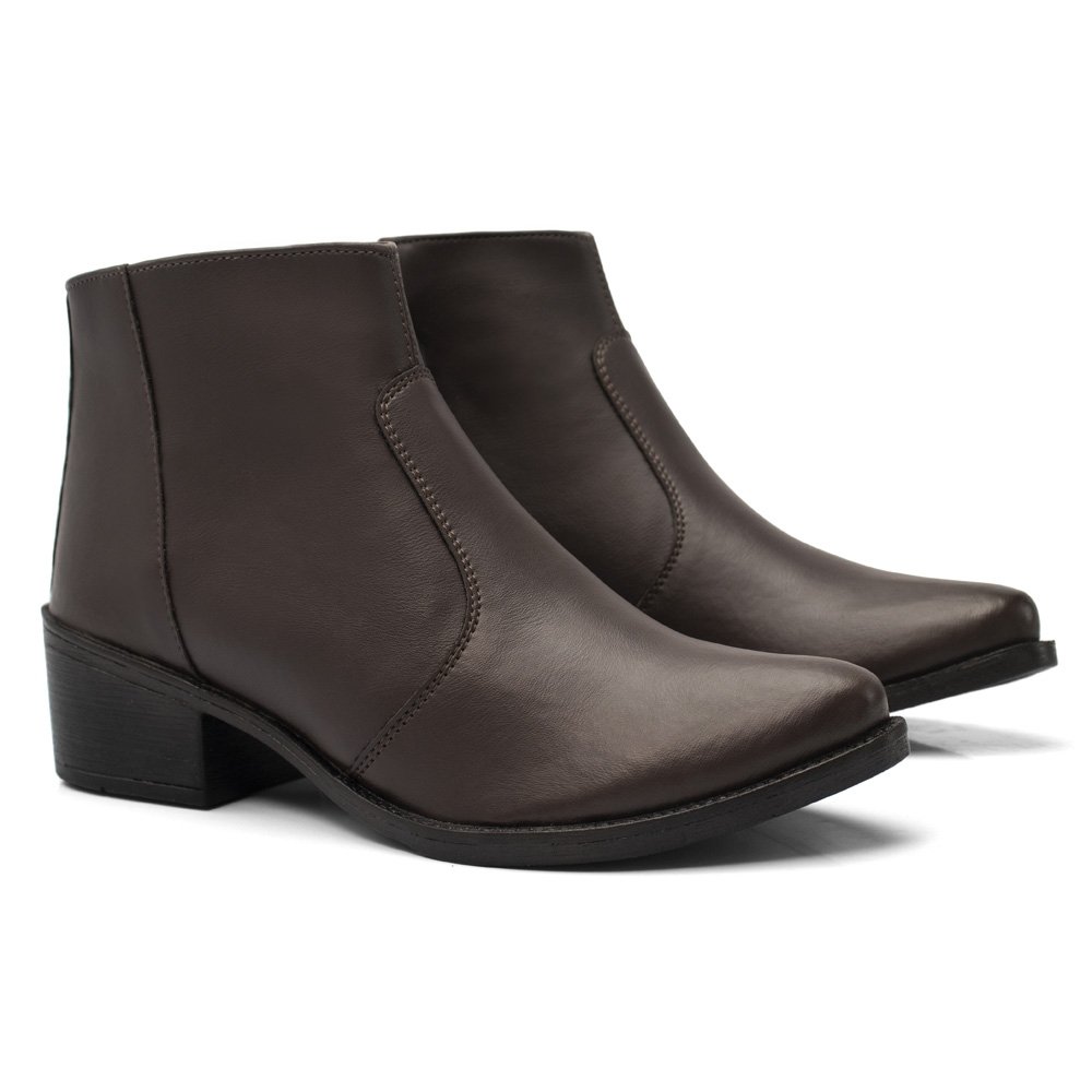 Bota Ec Shoes Cano Curto Masculino Marrom 1