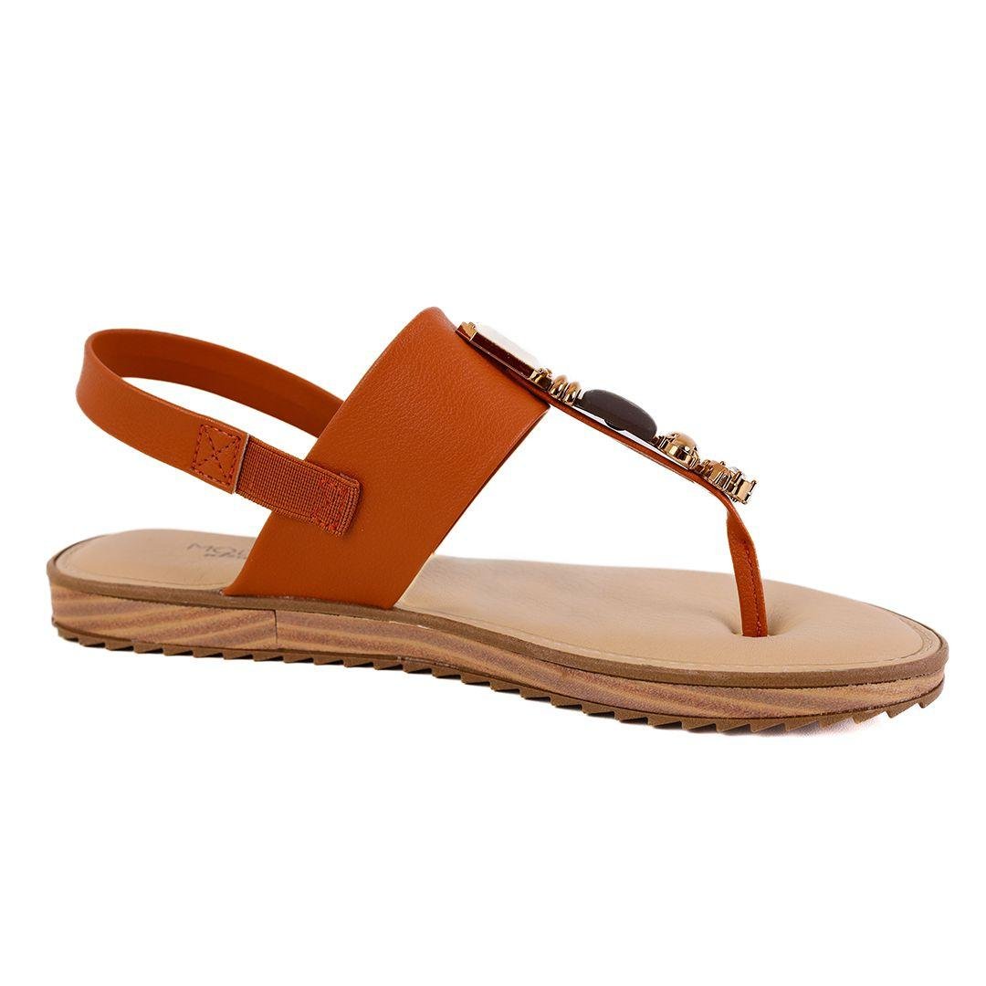 Sandália Feminina Modare Rasteira Conforto Marrom 4