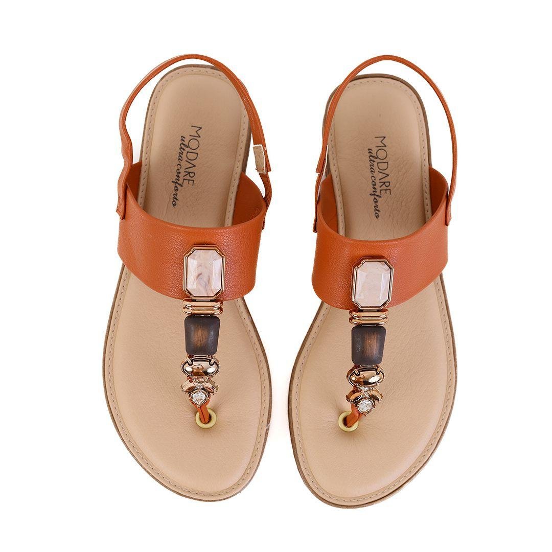 Sandália Feminina Modare Rasteira Conforto Marrom 5