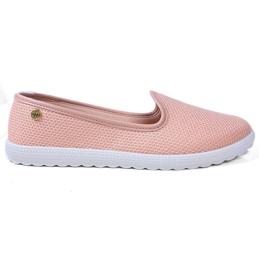 Sapatilha Feminina Moleca Slip On Calce Fácil Rosa 2