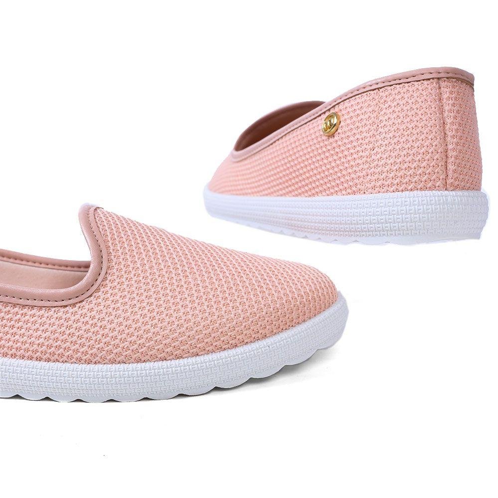 Sapatilha Feminina Moleca Slip On Calce Fácil Rosa 1
