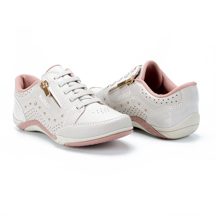 Tênis Feminino Kolosh C1299 Branco/Rosa 4