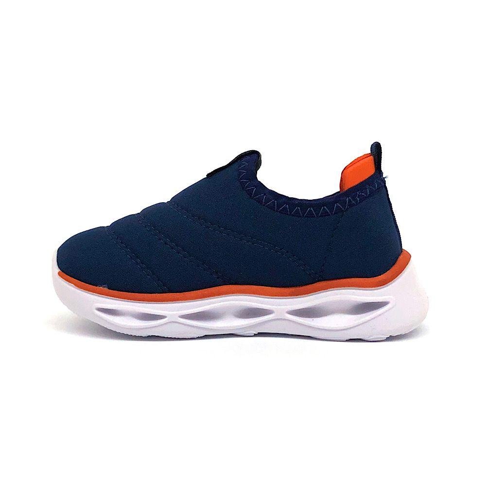 Tênis Infantil Molekinho Slip On Calce Fácil LED Azul 2