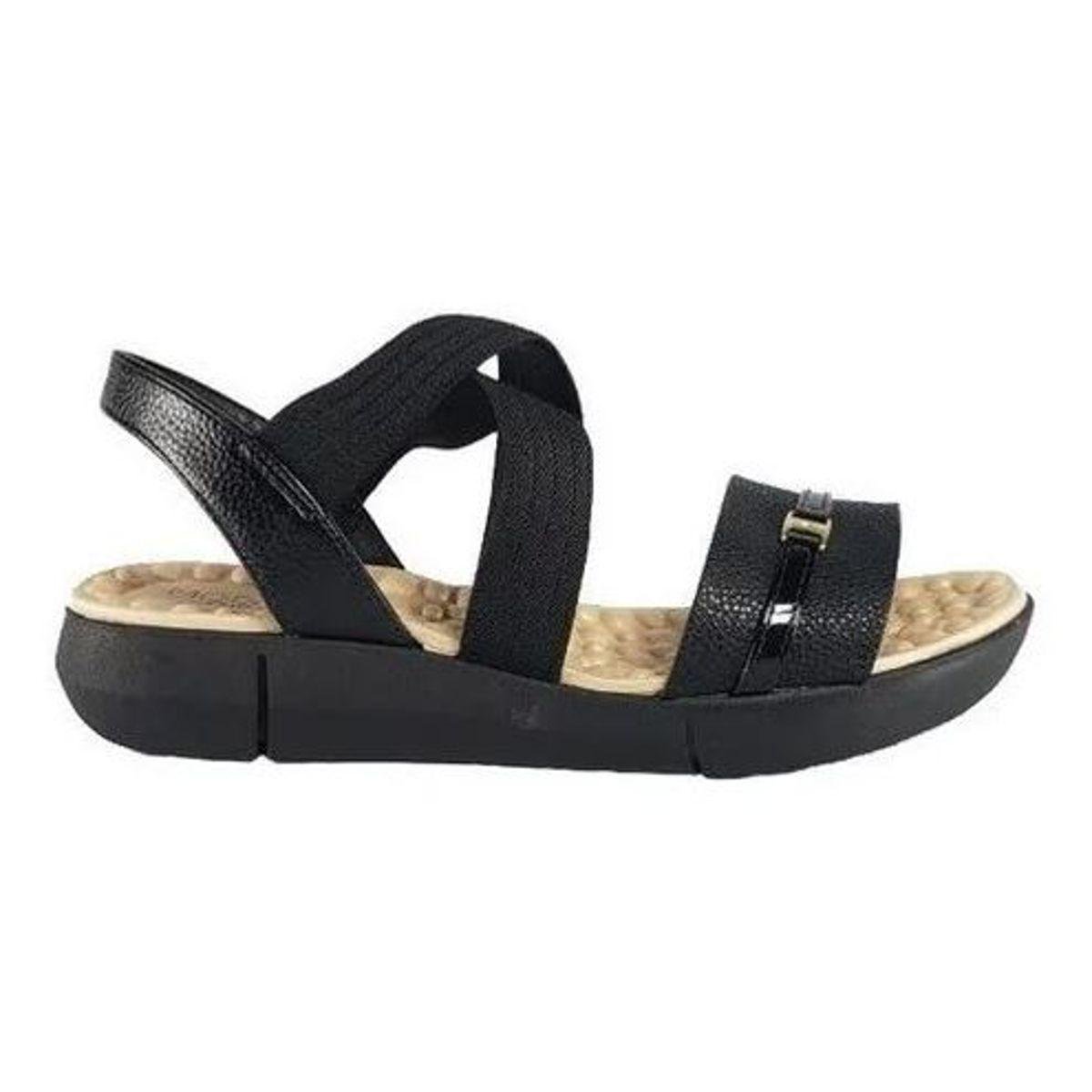 Sandália Feminina Modare Tiras Trançadas Conforto Preto 3